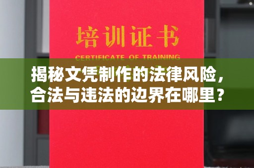 冀州揭秘文凭制作的法律风险，合法与违法的边界在哪里？