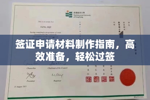 冀州签证申请材料制作指南，高效准备，轻松过签