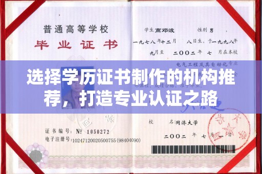 冀州选择学历证书制作的机构推荐，打造专业认证之路