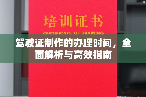 冀州驾驶证制作的办理时间，全面解析与高效指南