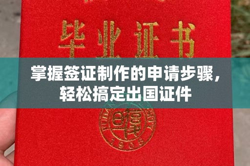 冀州掌握签证制作的申请步骤，轻松搞定出国证件